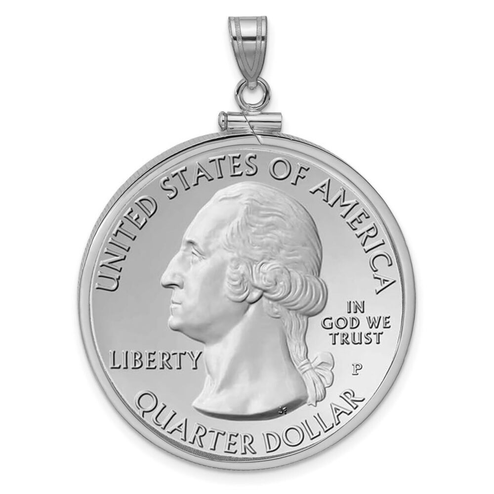 4143 DIY Jewelry: Sterling Silver Bezel for Quarter Coins – Easy to Use